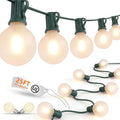 25FT LED G40 Frosted White Outdoor String Lights 27 Shatterproof Globe Bulb