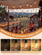 25FT LED Outdoor Christmas String Lights Waterproof, Hanging G40 Globe Patio Lights with 27 LED Shatterproof, alternate view