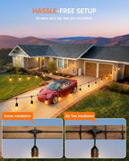 25FT Outdoor String Light 15+2 Bulbs 2W, 120W Dimmer Remote IP65 Waterproof, alternate view 5