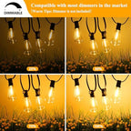 25FT Outdoor String Lights 13 Bulbs, 2200K Amber Lights, alternate view 5