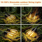25FT Outdoor String Lights, IP45 Waterproof Patio Lights LED ST38, alternate view 4