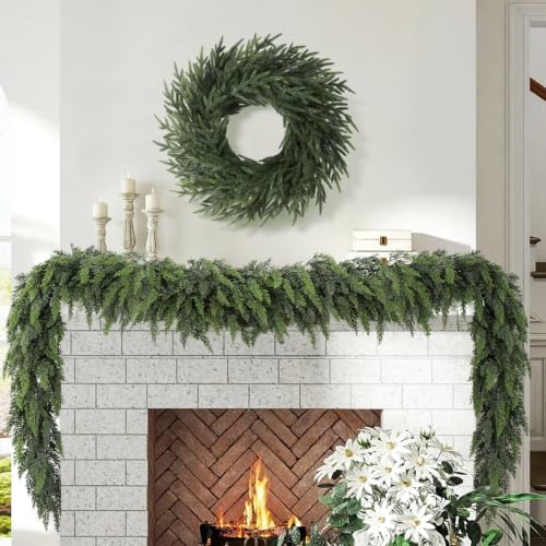 26" Christmas Norfolk Pine Wreath for Front Door (1, Wreath), alternate view 2