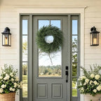 26" Christmas Norfolk Pine Wreath for Front Door (1, Wreath), alternate view 4