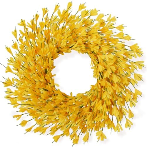 26 in Fall Wreath for Front Door, Autumn Thanksgiving Decor(Bright Yellow)