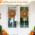 26 Inch Fall Wreath for Front Door, Artificial Eucalyptus Porch Decor (26in), alternate view 2