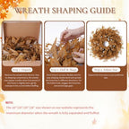 26 Inch Fall Wreath for Front Door, Artificial Eucalyptus Porch Decor (26in), alternate view 7