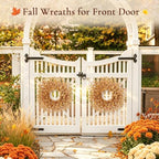 26 Inch Fall Wreath for Front Door, Autumn Thanksgiving Decor, alternate view 4