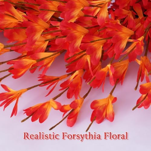 26 Inch Fall Wreath for Front Door, Autumn Thanksgiving Decor (Orange), alternate view 3