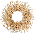 26 Inch Fall Wreath for Front Door, Autumn Thanksgiving Decor (Wheat)