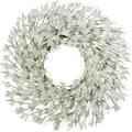 26 Inch Fall Wreath for Front Door, Autumn Thanksgiving Decor (White) in White