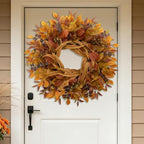 26 Inch Fall Wreaths for Front Door Eucalyptus Berry Wreath, alternate view 4