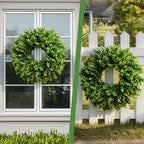 26 Inch Large Boxwood Wreaths for Front Door, alternate view 2