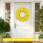 26 Inch Spring Wreaths for Front Door Large Spring Door Wreath Easter Valentines Wild Floral Summer Wreaths, alternate view 4