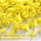 26 Inch Spring Wreaths for Front Door Large Spring Door Wreath Easter Valentines Wild Floral Summer Wreaths, alternate view 6