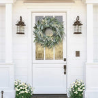 26 Inches Large Eucalyptus Spring Wreaths for Front Door, Artificial Greenery Summer Wreath with Berries White, alternate