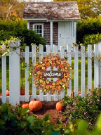 26'' Large Fall Wreaths for Front Door (Welcome Sign), alternate view 5
