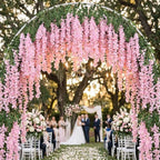 26 Pcs 3D Wisteria Tree Decor with 5 Mesh Panels, Pink in Pink, alternate view 3