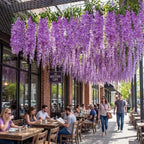 26 Pcs 3D Wisteria Tree Decor with 5 Mesh Panels, Purple, alternate view 6