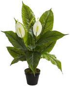 26” Spathiphyllum Artificial (Real Touch) Silk Plants Green