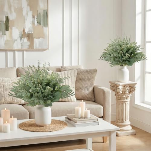 260 Pcs Artificial Mixed Eucalyptus Stems Bulk, 5 Kinds of Faux Greenery Eucalyptus Leaves Bulk for Vase Wedding, alternate