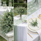 260 Pcs Artificial Mixed Eucalyptus Stems Bulk, 5 Kinds of Faux Greenery Eucalyptus Leaves Bulk for Vase Wedding, alternate