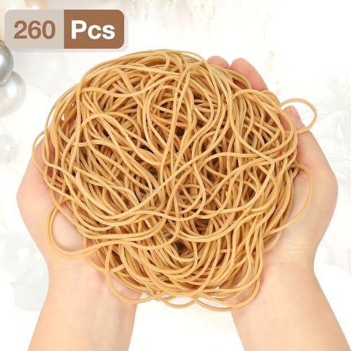 260Pcs Long Rubber Bands for Balloon Arch, Size #117A in Beige, alternate view 5