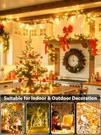 264 FT 800 LED Super Long Christmas Lights String Indoor Outdoor Warm White, alternate view 5