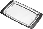 26672 Rectangular Stainless Steel Sizzling Platter with Insulated Holder, 11" x 7.25", Black (Pack of 12) in
