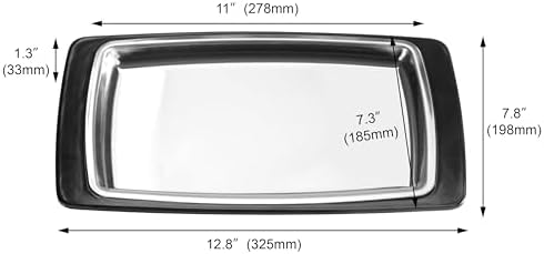 26672 Rectangular Stainless Steel Sizzling Platter with Insulated Holder, 11" x 7.25", Black (Pack of 12) in, alternate view