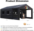 27×16×12Ft Black Inflatable Nightclub, Blow up Party Tent with Blower in 27×16×12Ft, alternate view 2