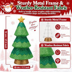 27.5-Inch Lighted Christmas Tree for Outdoor Christmas Decorations, Battery Operated Pop-Up Decor with 45 Warm, alternate