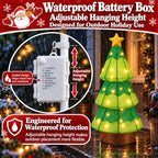 27.5-Inch Lighted Christmas Tree for Outdoor Christmas Decorations, Battery Operated Pop-Up Decor with 45 Warm, alternate