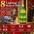27.5-Inch Lighted Christmas Tree for Outdoor Christmas Decorations, Battery Operated Pop-Up Decor with 45 Warm, alternate