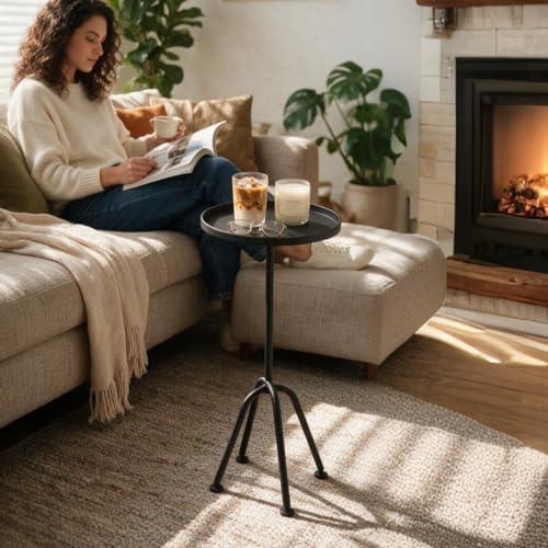 27.95" Tall Martini Table, Metal Round Drink Table, Cocktail Tables, alternate view 2