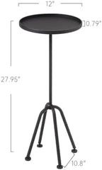 27.95" Tall Martini Table, Metal Round Drink Table, Cocktail Tables, alternate view 3
