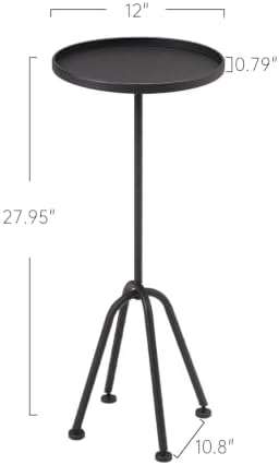 27.95" Tall Martini Table, Metal Round Drink Table, Cocktail Tables, alternate view 3
