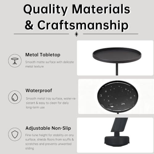 27.95" Tall Martini Table, Metal Round Drink Table, Cocktail Tables, alternate view 6