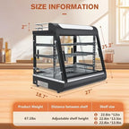 27" Food Warmer Countertop Display w/Top Rack, w/Inner 3-Color LED Lighting, alternate view 5