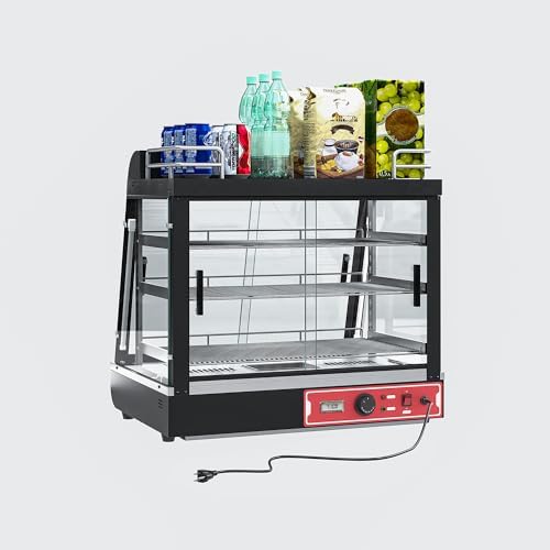 27" Food Warmer Countertop Display w/Top Rack, w/Inner 3-Color LED Lighting, alternate view 6