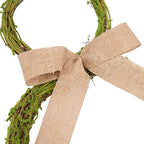 27 Inch Artificial Easter Wreath with Moss and Burlap Bow Spring Bunny Wreath for Front Door Easter Decorations, alternate