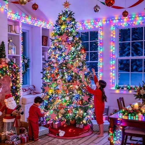 272 Ft 1000 LED Multicolor Christmas String Lights Outdoor Plug in, alternate view 2