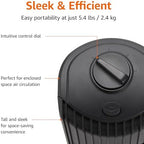 28" 60-Degree Oscillating Tower Fan with Powerful Airflow for Bedroom, Living Room, Office, 3 Speeds, Mechanical, alternate