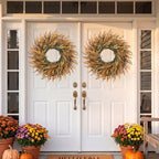 28" Fall Wreath for Front Door, Large Artificial Autumn Decor, alternate view 4