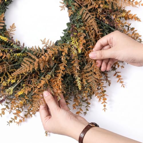 28" Fall Wreath for Front Door, Large Artificial Autumn Decor, alternate view 6