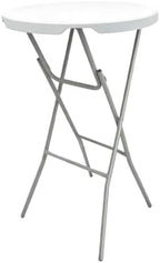 28 inch Cocktail Table, 43in Tall Foldable High Top Folding Table