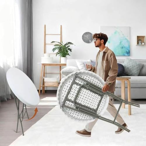 28 inch Cocktail Table, 43in Tall Foldable High Top Folding Table, alternate view 2