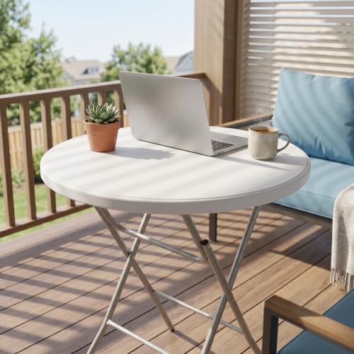 28 inch Cocktail Table, 43in Tall Foldable High Top Folding Table, alternate view 7