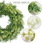 28 Inch Large Eucalyptus Wreaths for Front Door Artificial Green Leaves Greenery Indoor Outdoor Wreath Home, alternate view 5