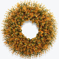 28 Inch Large Fall Boxwood Wreaths for Front Door Decoration(Orange)