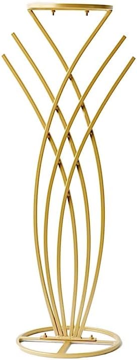 28 inches Gold Metal Mermaid Tail Design Flower Display Stand | 28" Tall Floral Golden Frame Table Centerpiece
